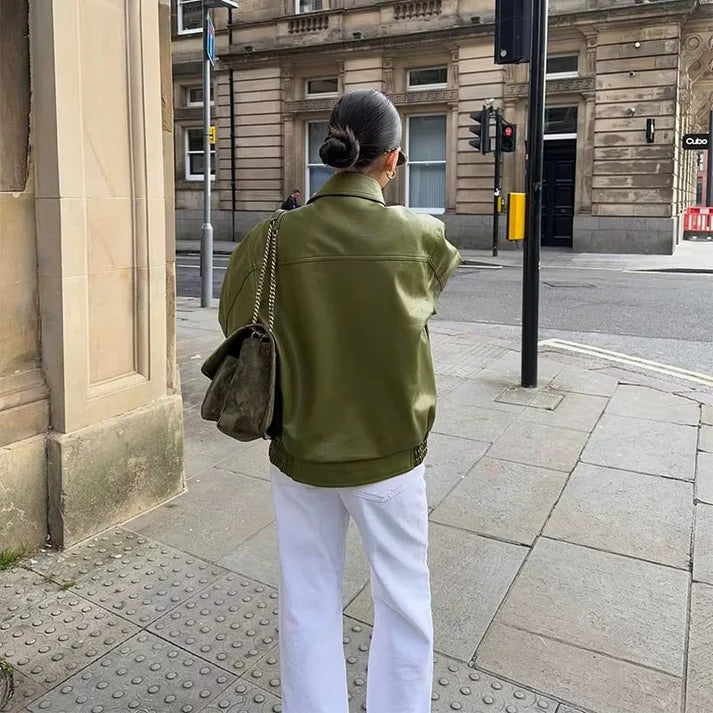 Chantal - Oversized Leren Jas