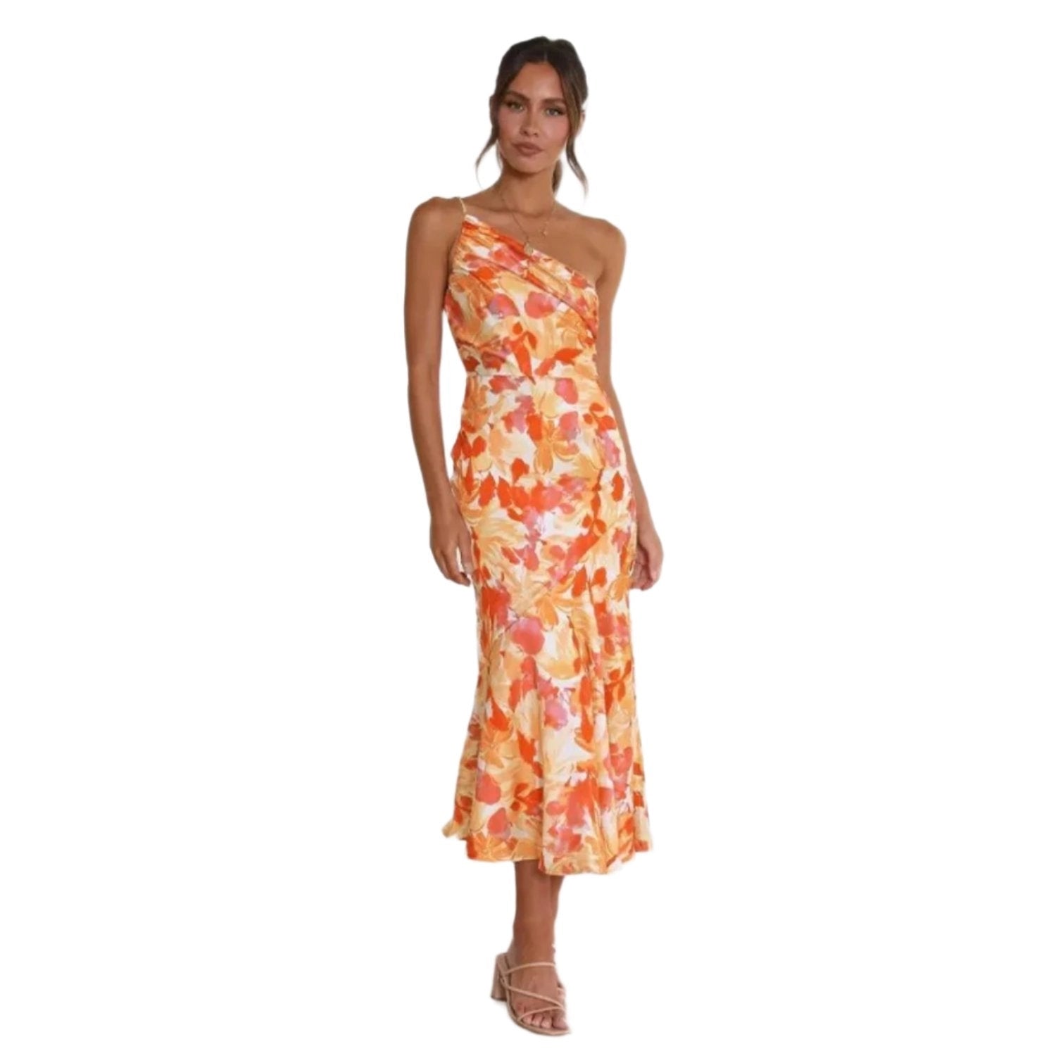 Scarlet | Asymmetrical Floral Maxi Dress